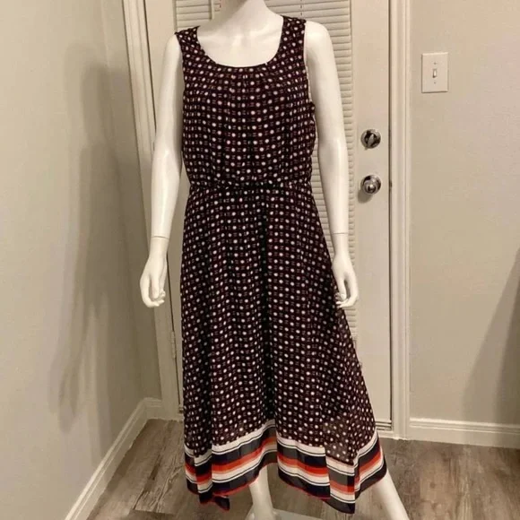 NWT APT. 9 Retro Polka Dot Sleeveless Dress Sz PXL - Picture 1 of 7